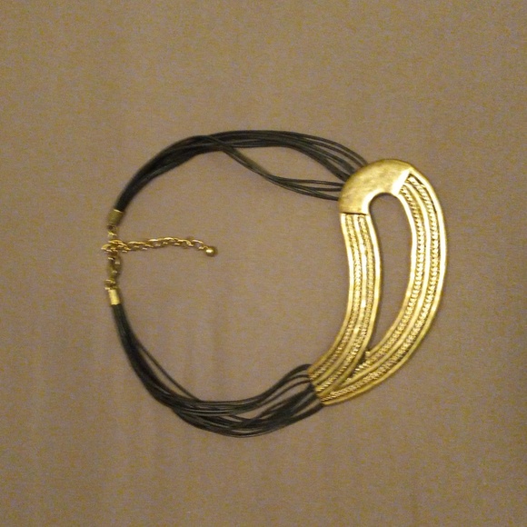 Chico's Gold and Black Adjustable Necklace - Picture 1 of 6